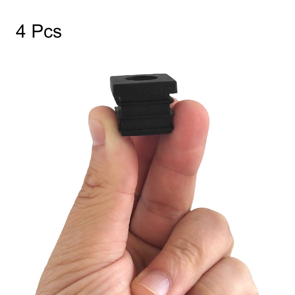 4Pcs 0.87"x0.87" Caster Insert with Thread, Square M8-1.25mm Thread