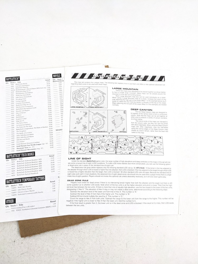 FASA Battletech Map Set #5
