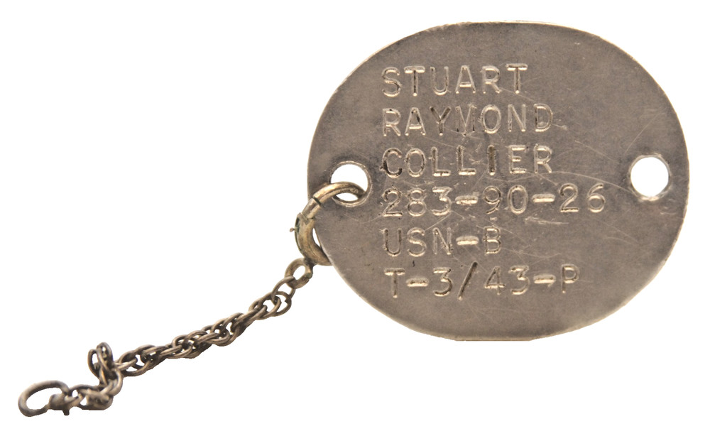 ID'd WWII U.S. NAVY CRACKER JACK UNIFORM, HAT, BELT, DOG TAG, PHOTO'S, CARDS