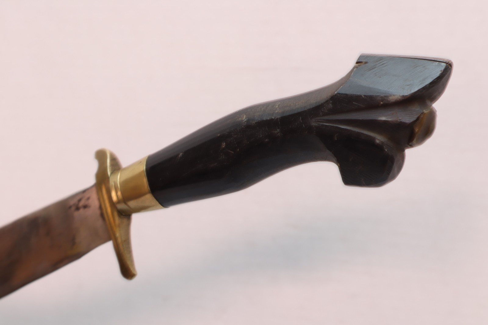 Vintage Philippine Negrito Bolo Knife - 22" Kriss Dagger Leather Sheath Filipino