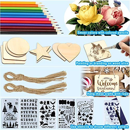 95pcs Wood Burning Kit with Adjustable Temperature Control, Soldering Pen & Tips