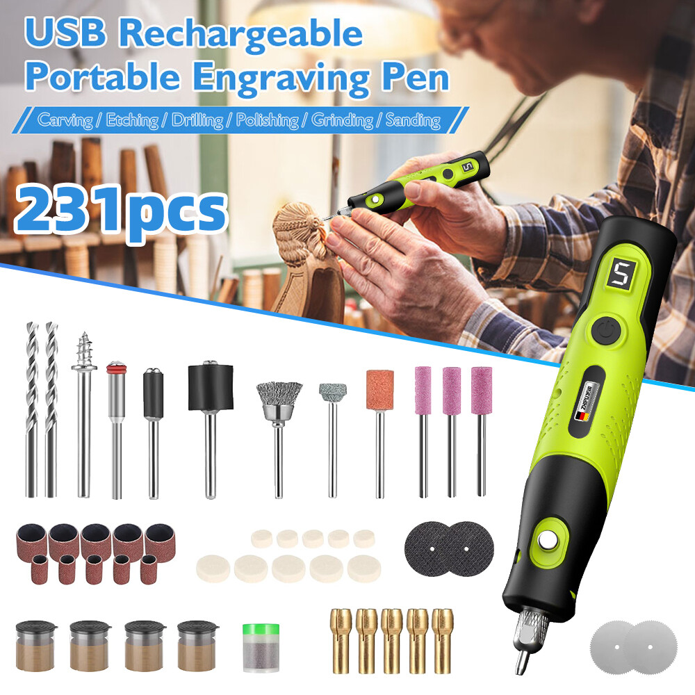 Mini Grinder Rotary Tool Polishing Drill Kit Variable Speed with Accessories
