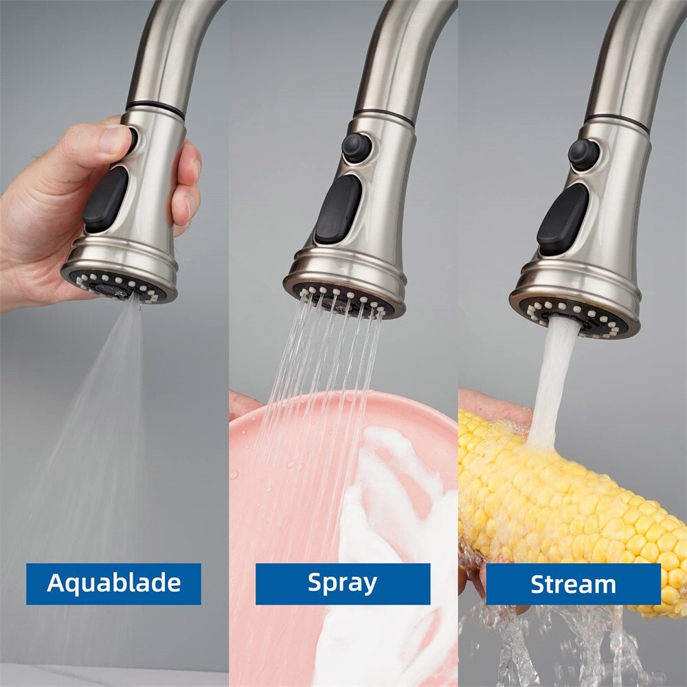 Kitchen Faucet Head Replacement, Pull Down Faucet Spray Head with 9 Adapters