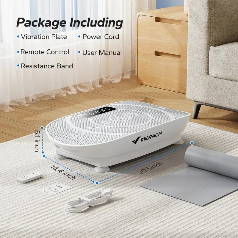 MERACH Vibration Plate Weight Loss Whole Body Workout Fitness Exercise Machine