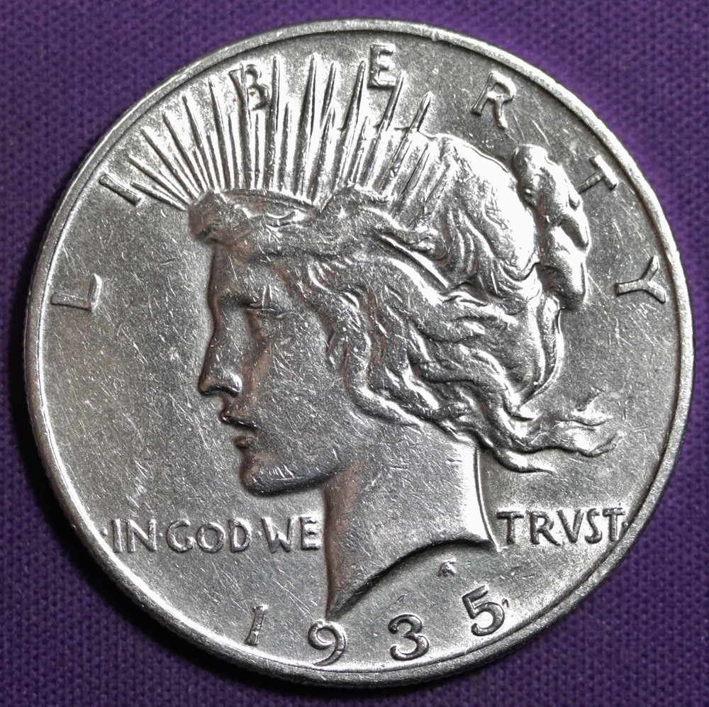 1935-s Peace Silver Dollar.  High Grade.  210783