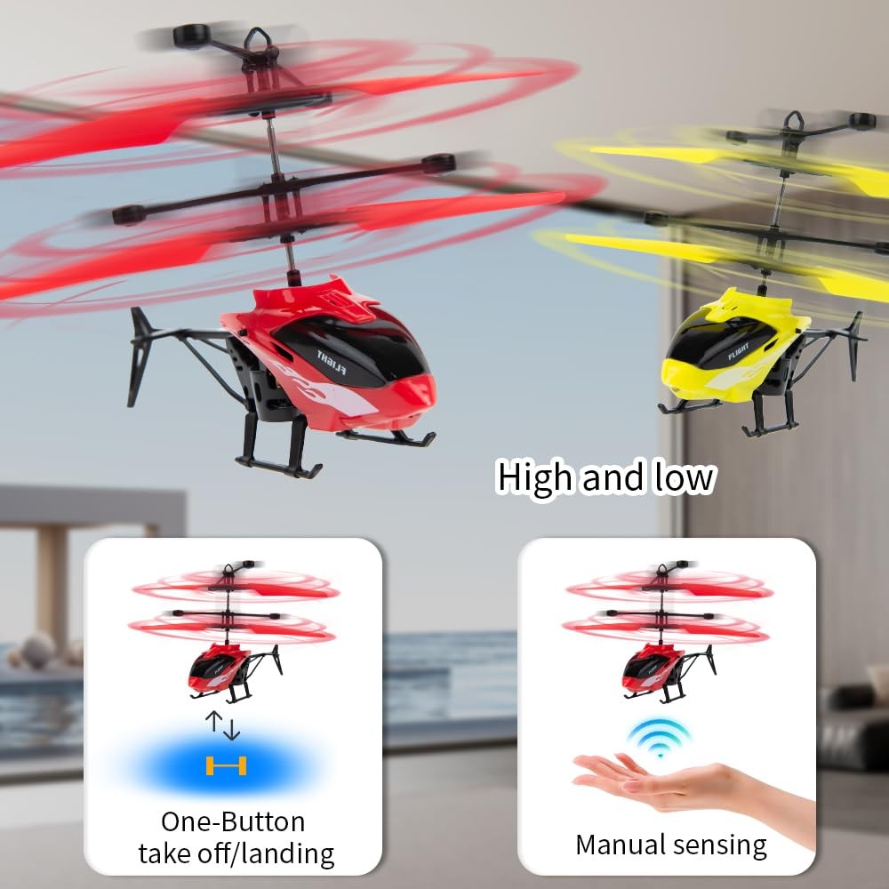 Remote Control Helicopter, Gesture Sensing Indoor Flying Helicopter Red