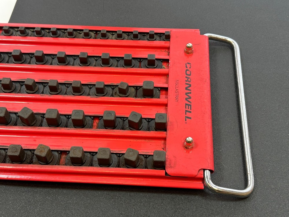 Cornwell Tools MSCLASTRAY (RED) Lock-A-Socket Metal Socket Holder Tray