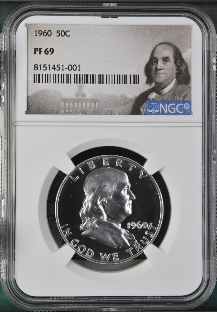 1960 Silver Proof Franklin Half Dollar NGC PF69