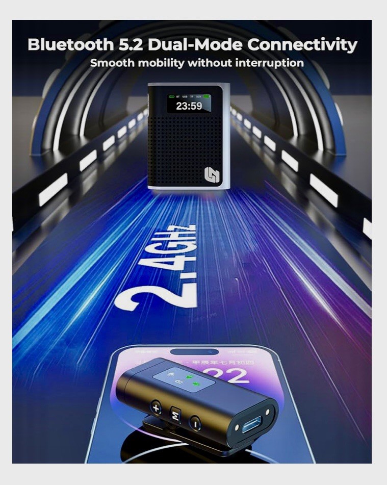 Voice Amplifier Wireless Microphone/Handheld Mic- Bluetooth Portable Speaker -