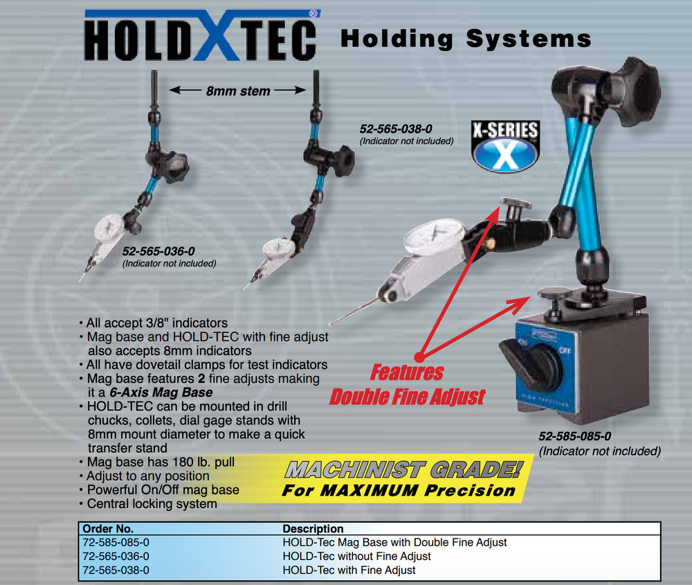 Fowler 52-565-036-0 Hold-Tec Holding System without Fine Adjustment