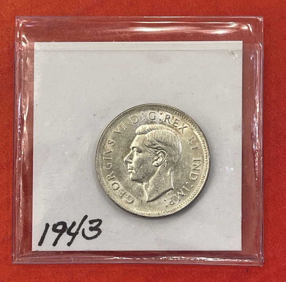 1943 Canada Silver 25 Cents, Choice to Gem Uncirculated.