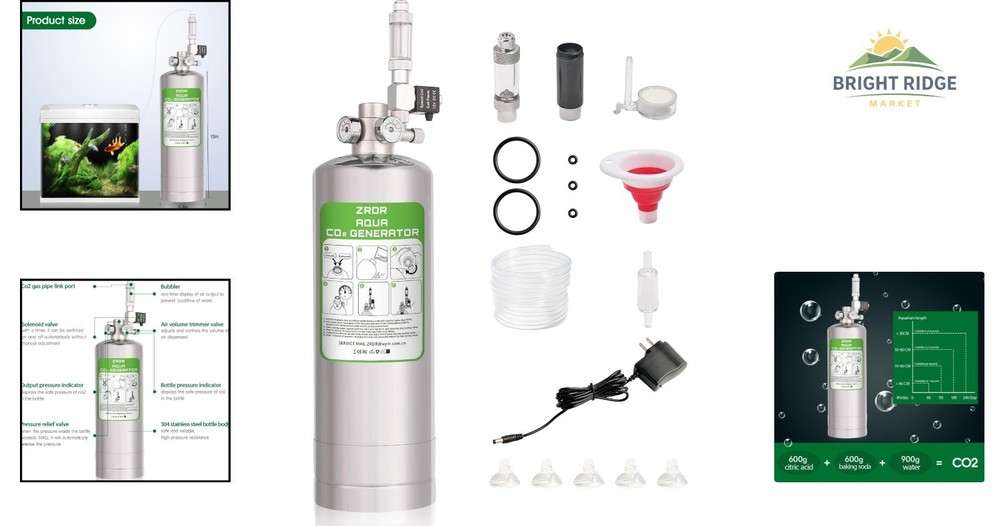 Durable 4L CO2 Generator with Stainless Steel Design and Bubble Counter System