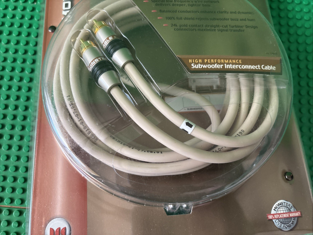 MONSTER CABLE MONSTER BASS 300 INTERCONNECTED CABLE FOR POWERED SUBWOOFER 12FT