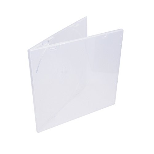 5.2mm Durable CD Case, Slim Single Disc Clear PP Poly Plastic Cases, 25 pack.