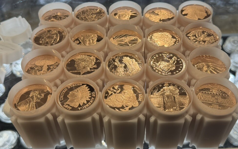 LOT OF 500 OZ Dealers Choice 1 OZ FINE COPPER ROUNDS - BULLION - FULL BOX OF 500