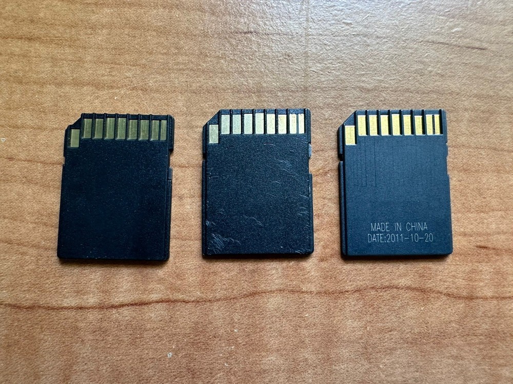 Micro SD Memory Card Adapter Set 3 Used SD memory Card Adapter Samsung- Adata