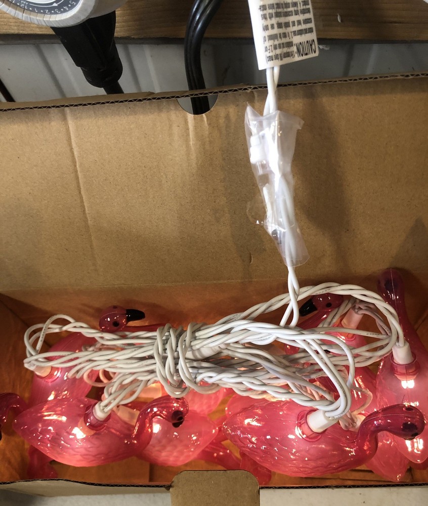 8.5Ft Pink Flamingo Outdoor String Lights