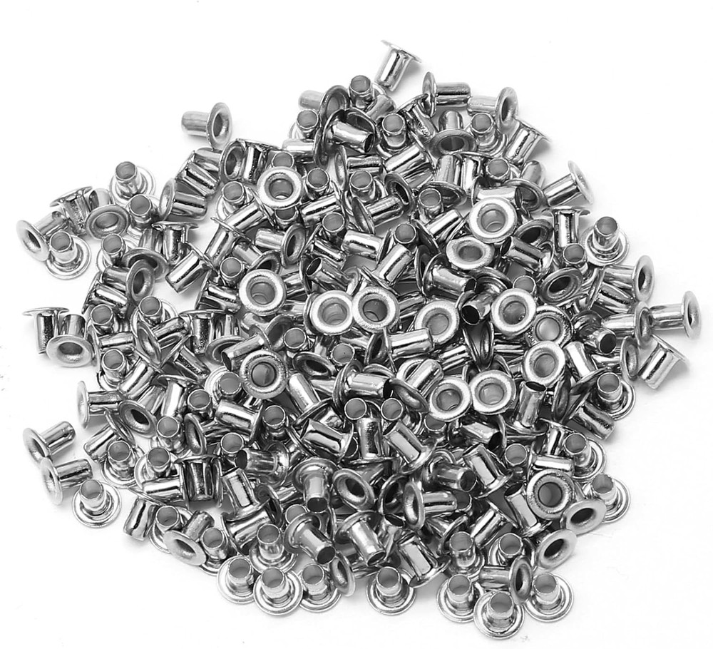 2MM Tiny Grommets Eyelets 200 Pcs, Self Backing 2 MM, Silver