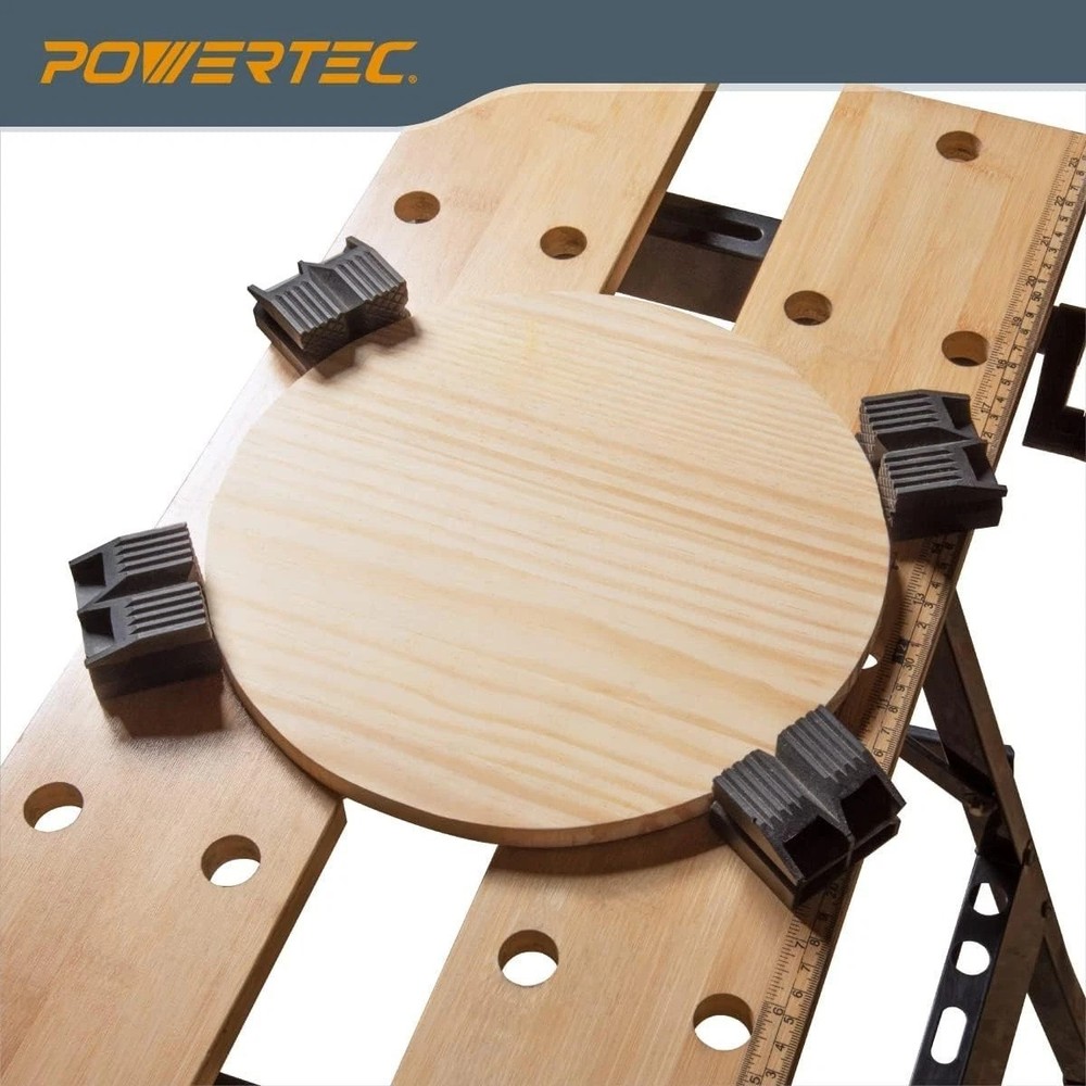Versatile Portable Workbench with Adjustable Vise & Bamboo Top, 220 lb Capacity