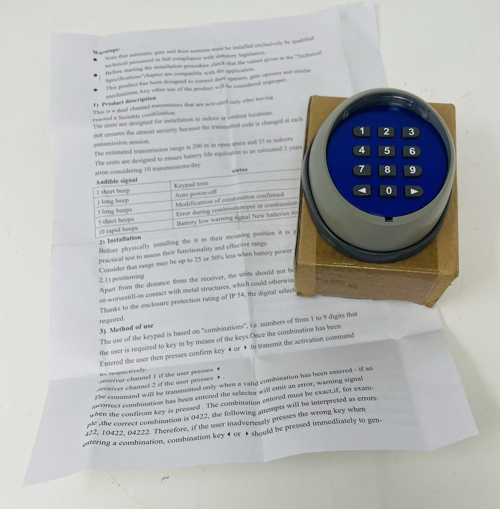 Wireless Keypad for Gate Opener Accessories Door Operator NEW