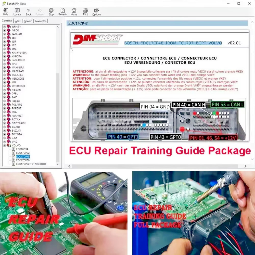 Autoscan ECU Repair & Diagnostic Training Guide - Educational Software + Cable