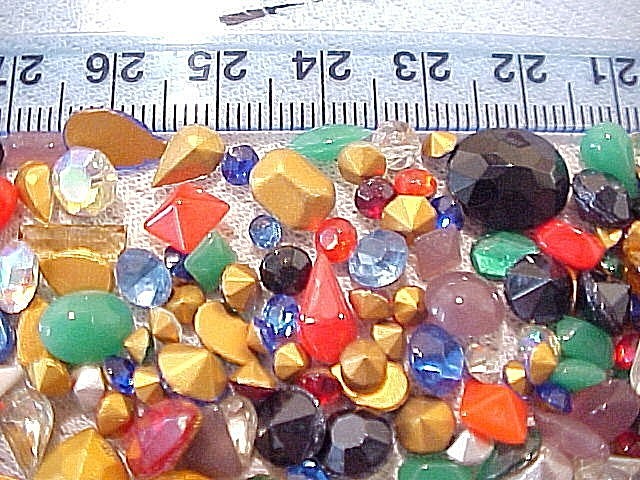 315 HUGE LOT VTG LOOSE GLASS RHINESTONES JEWELRY REPAIR UNUSED CRAFT FINDINGS M