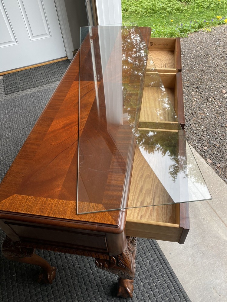 LINK TAYLOR BANDED HEIRLOOM SOLID MAHOGANY CONSOLE TABLE SIDEBOARD