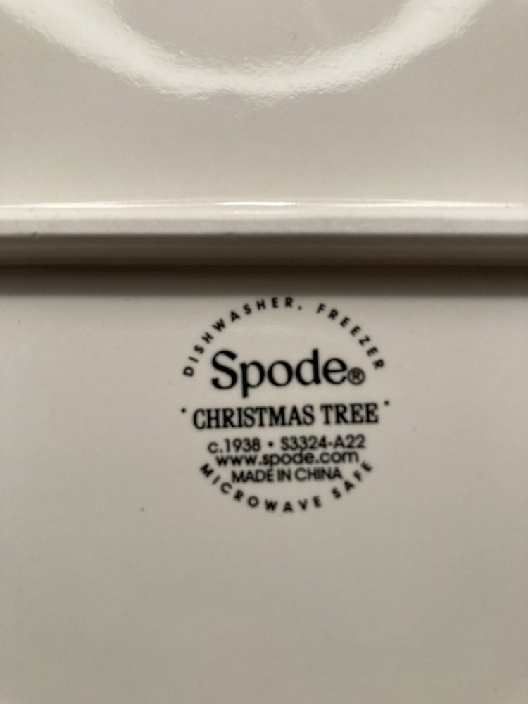 NIB Spode Christmas Tree 14” Rectangular Tray Service Ware Portmeirion Group