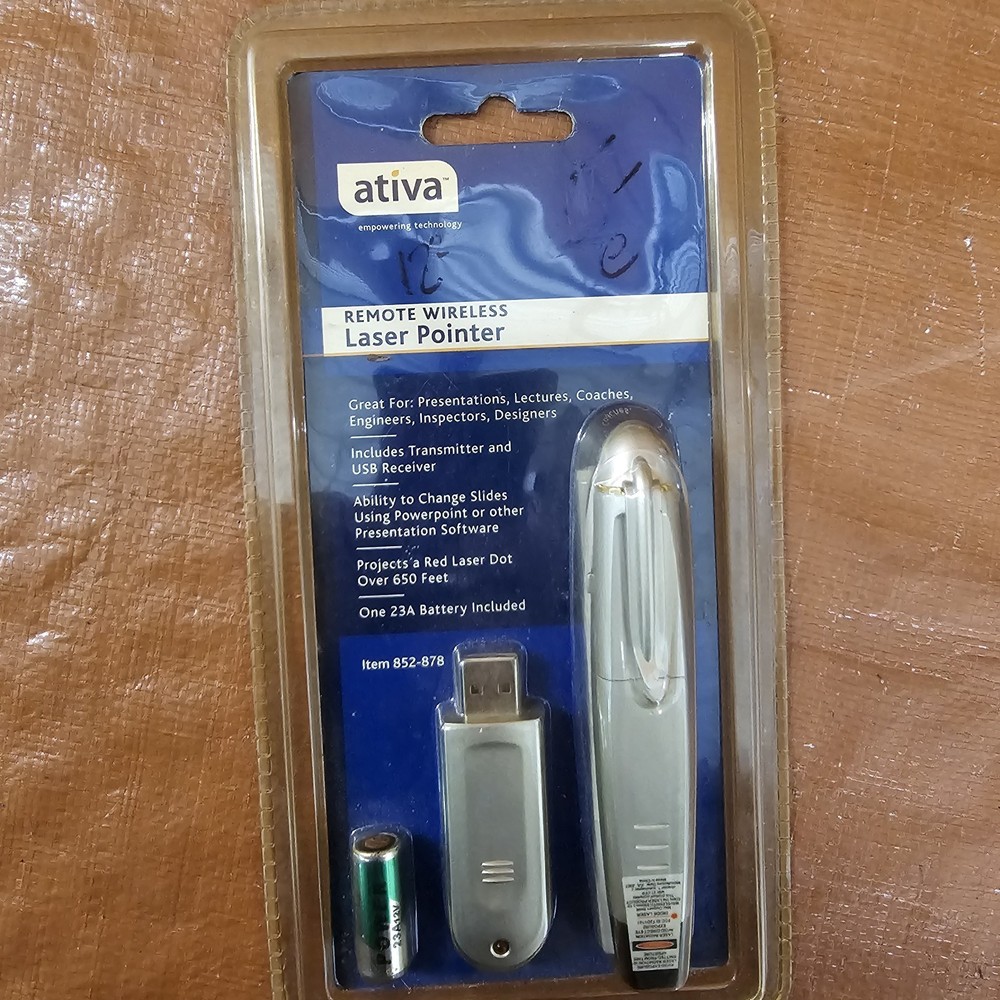 Ativa Remote Wireless Laser Pointer Great For Presentations with Battery READ