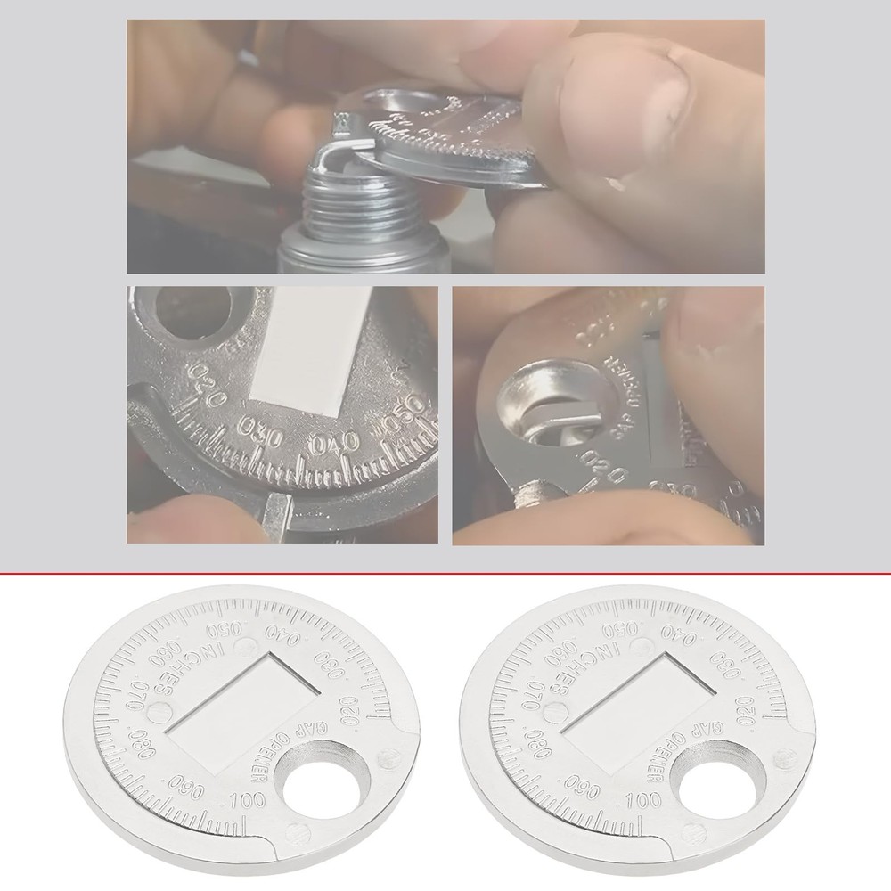 2pcs Spark Plug Gap Measuring Tool Spark Plug Gap Adjustment Tool Metric...