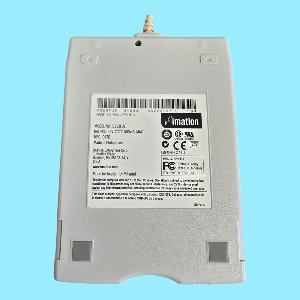 Imation D353FUE 3.5" Floppy Disk Drive USB External TESTED & WORKING!