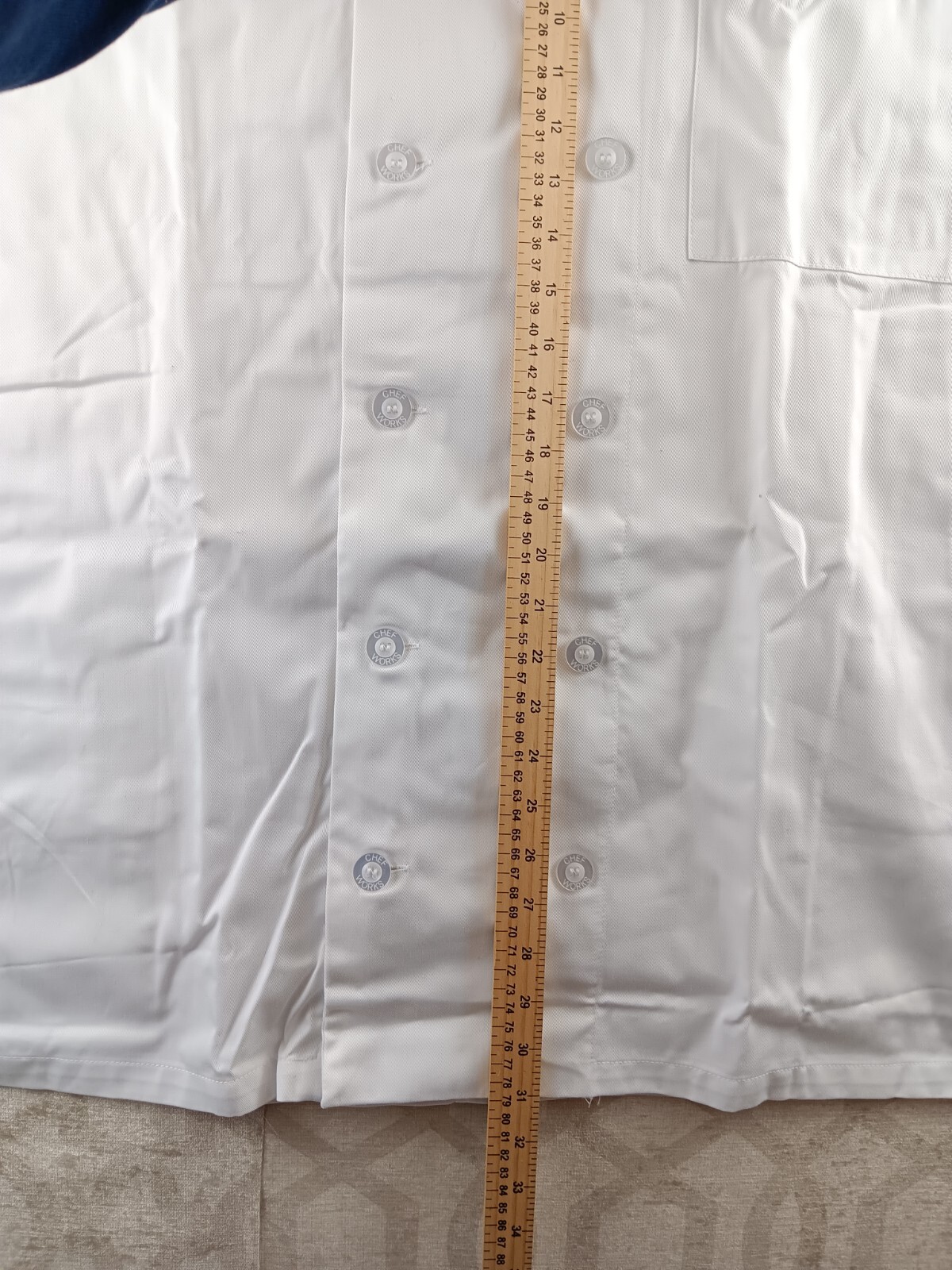 Chef Works Coat Mens 2XL XXL White Long Sleeves