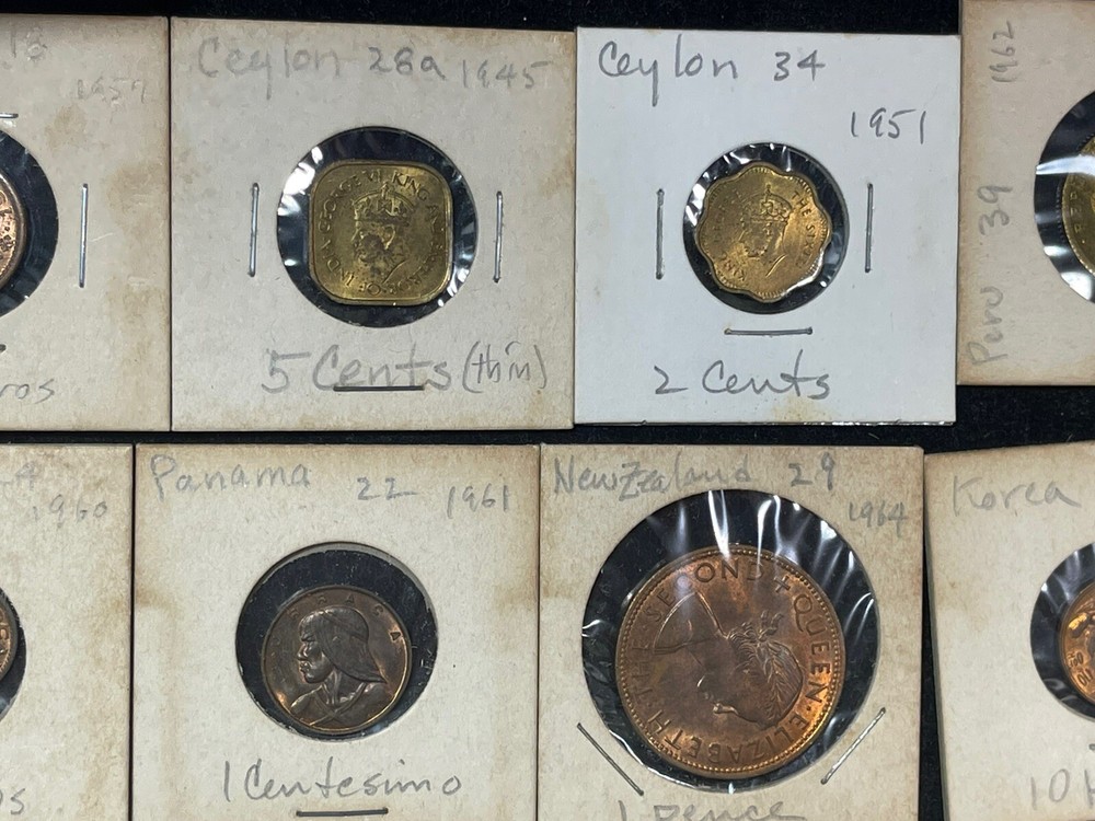 Assorted 17 World Foreign Coins Lot All BU Condition High Value