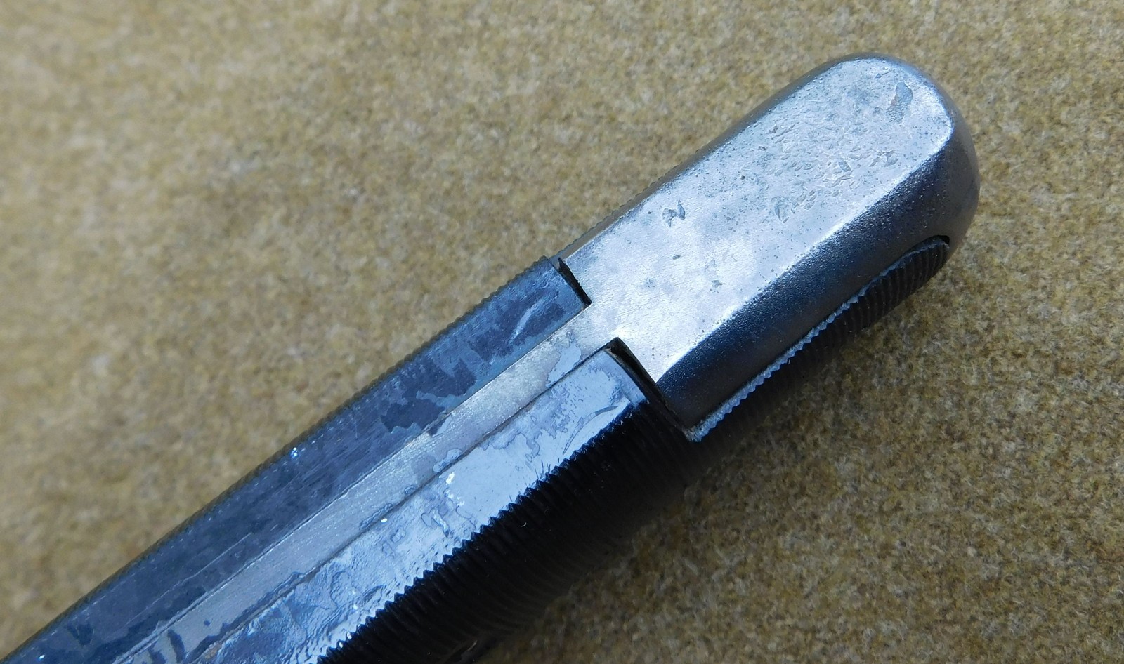 ORIGINAL WWII U.S. M-1 GARAND BAYONET CONVERTED TO FIGHTING KNIFE DATED 1943