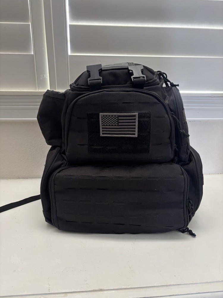 18" Heavy Duty Range, Shooting, Gear Multi-Functional Backpack w/rain cover