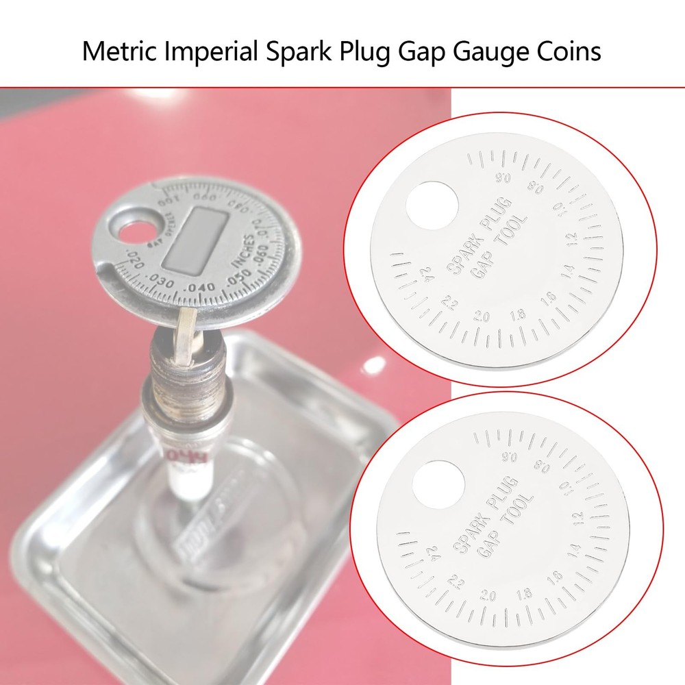 2pcs Spark Plug Gap Measuring Tool Spark Plug Gap Adjustment Tool Metric...