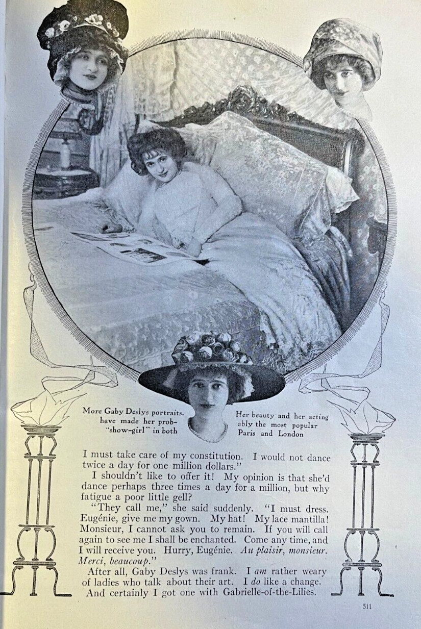 1911 Actress Gaby Delsy illustrated