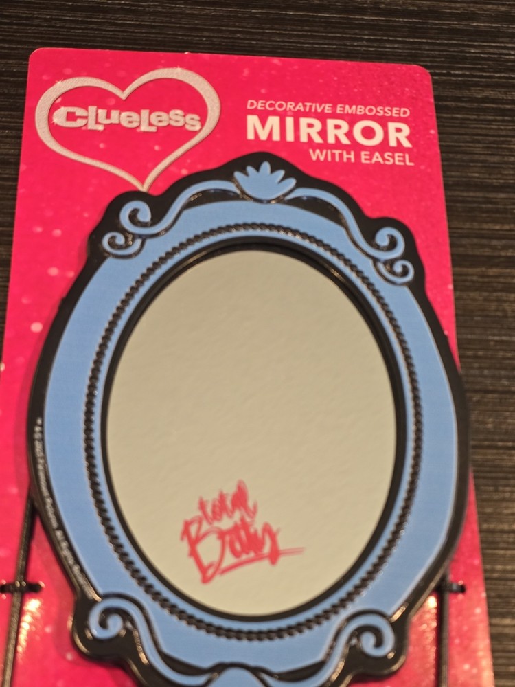 Clueless - Decorative embossed mirror with easel - New