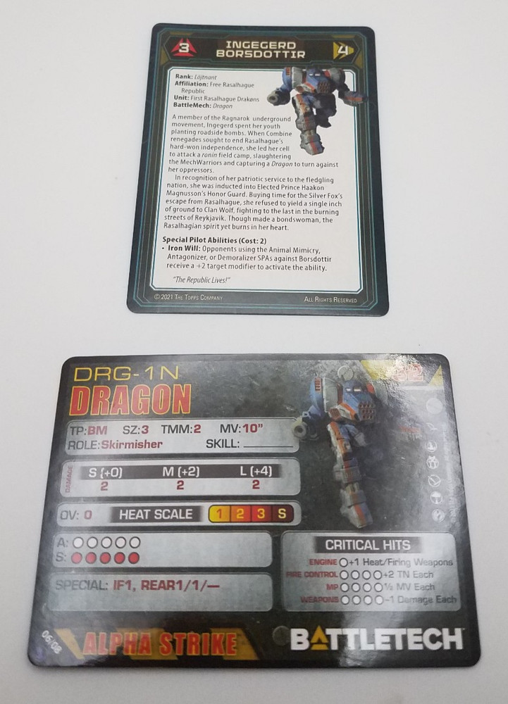 Battletech Inner Sphere Support Lance - Dragon *Mech & Cards*