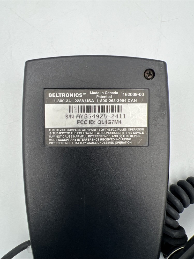 Beltronics Vector 940 Radar Detector with Power Cord