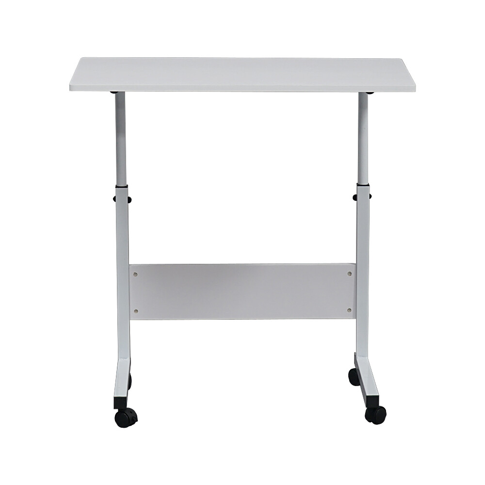 Removable Chipboard & Steel Side Table with Baffle White