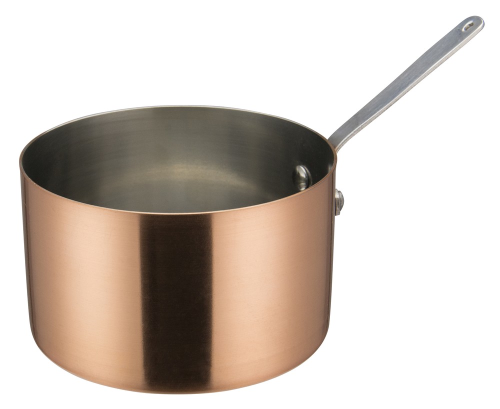 Mini Sauce Pan, 5"Dia x 3"H, Copper Plated (12 Each)