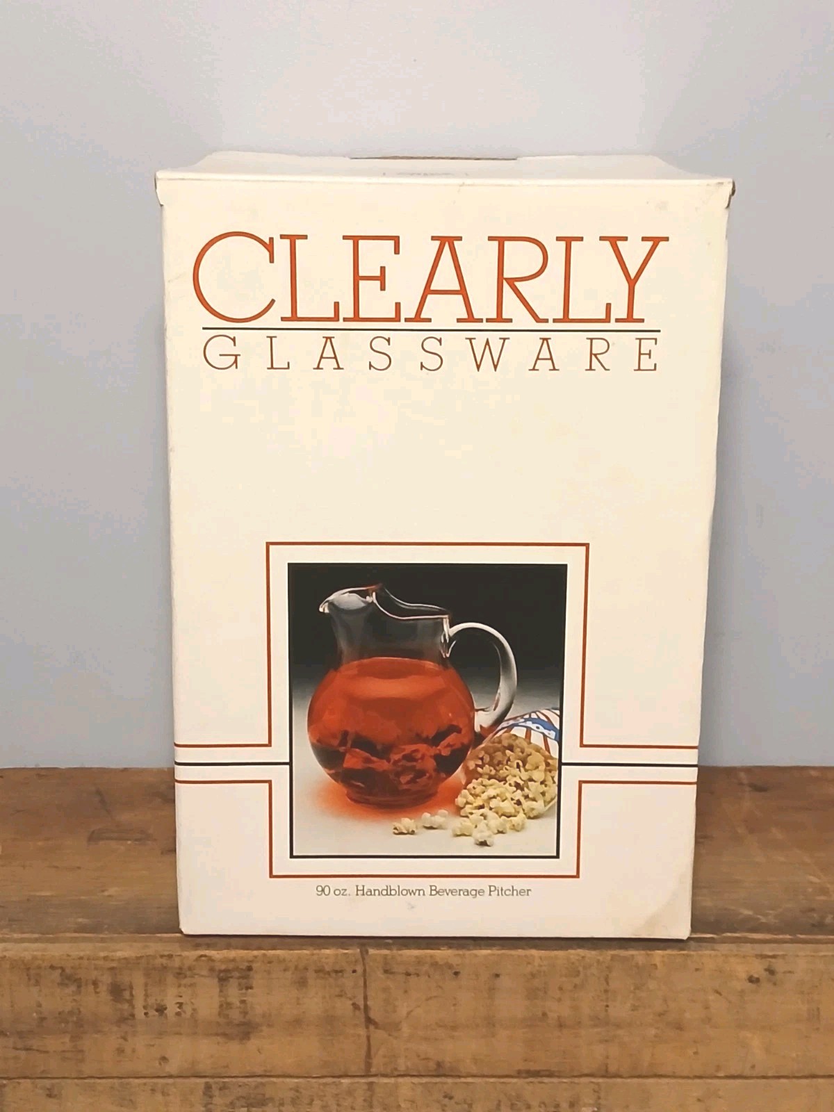 90 oz. Hand Blown Clear Glass Beverage Pitcher Clearly Glassware by Caisa - New