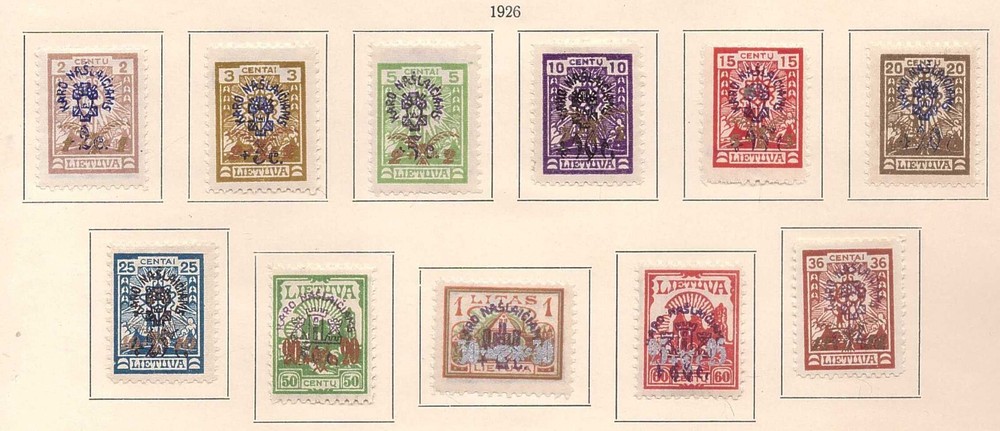 1926 Lithuania Mi 246-256 Second war orphans benefit issue, MH