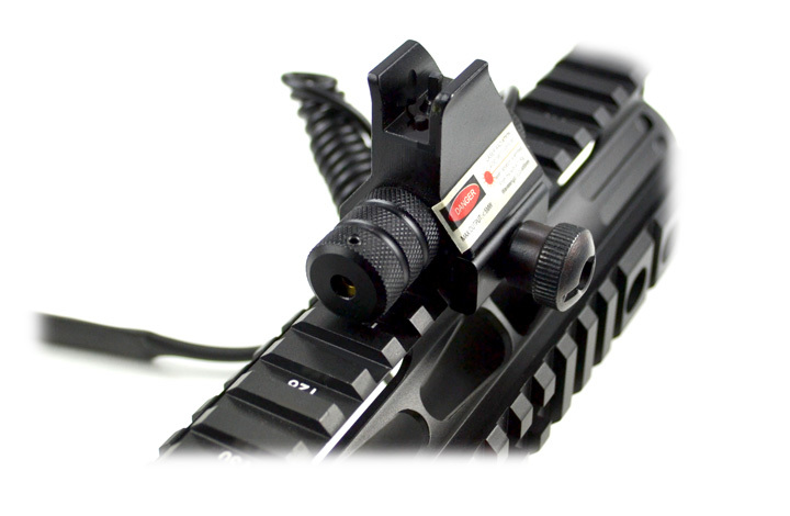 SNIPER Standard Front Sight w/ Red Laser Sight + Remote, Mount @ Handguard Level