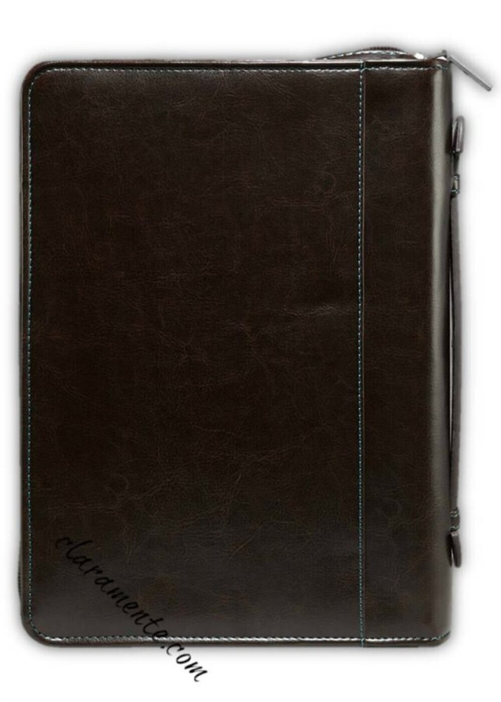 Bible Cover Medium I can do everything through Him luxleather turquoise