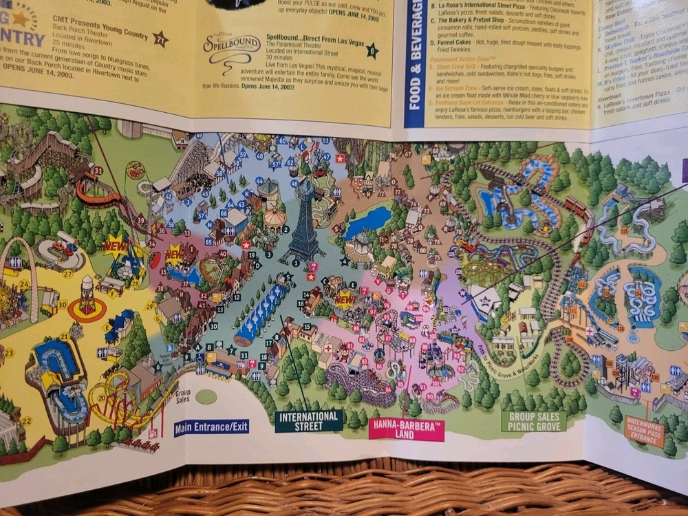 2003 Kings Island Park Guide and Map