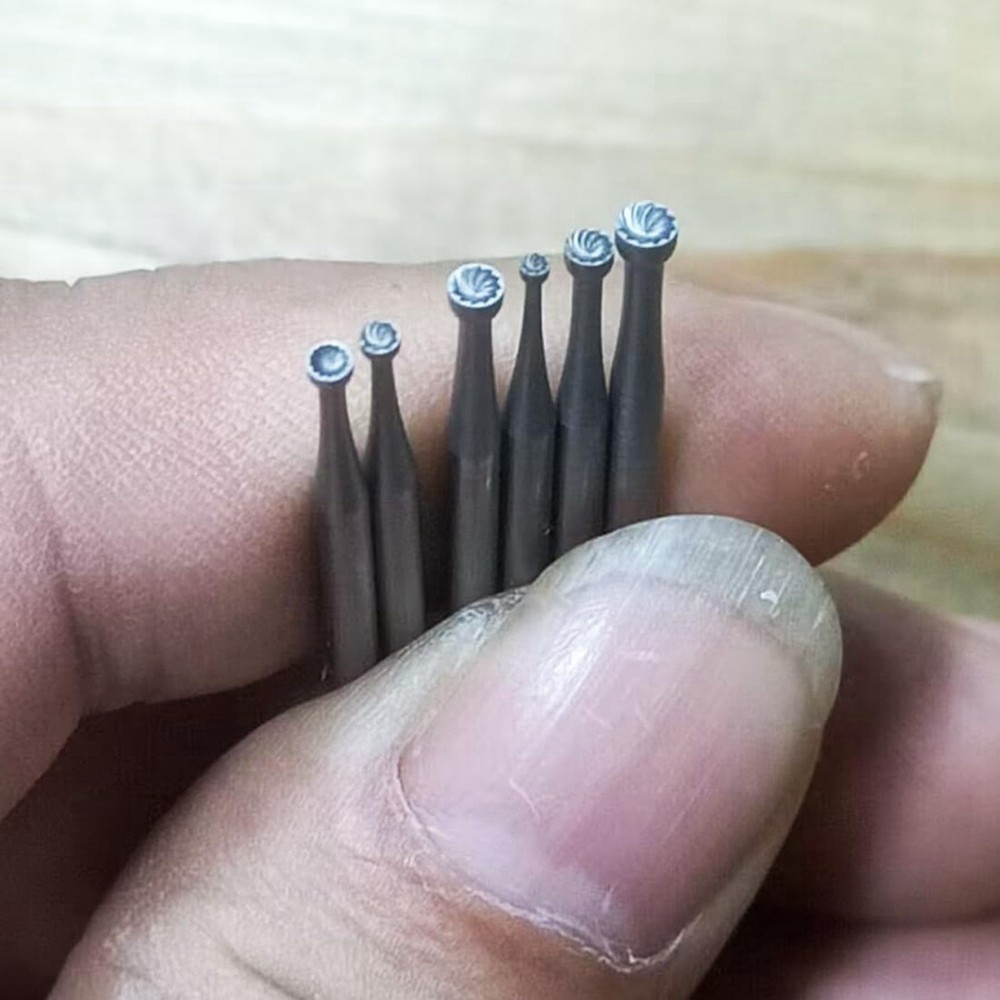 Round Cup Burr Wire Rounder Bits Silver 6 Pcs Z8C49448