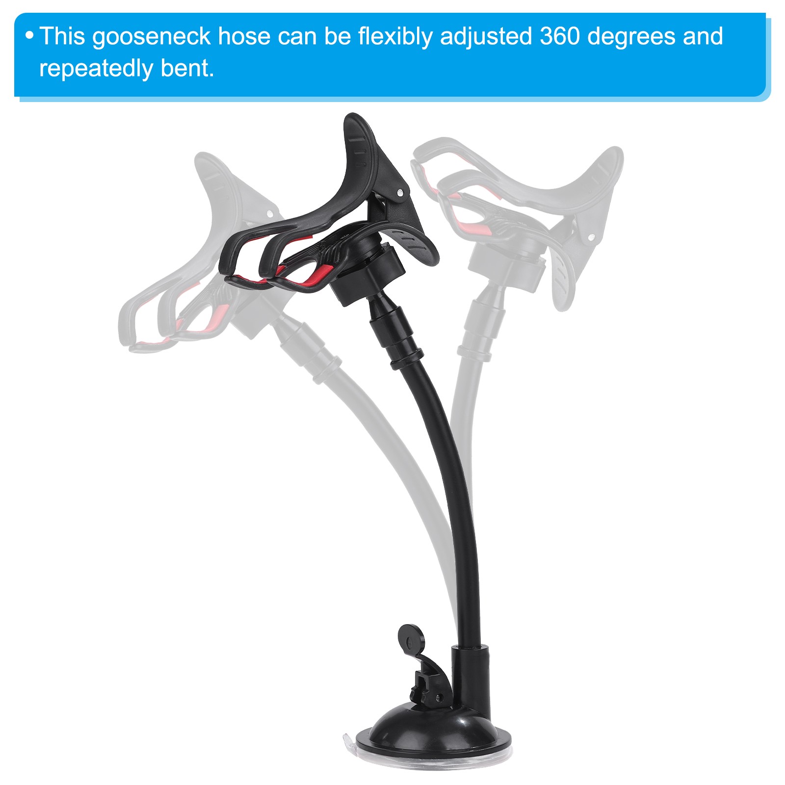 20" Microphone Gooseneck 5/8-27 Thread Flexible Tube Extension Black