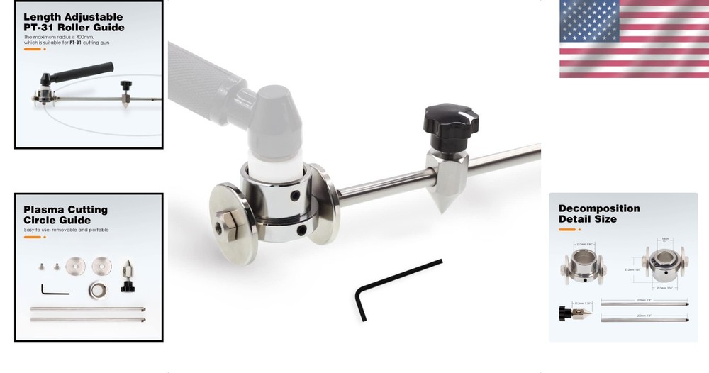Durable PT-31 Circle Guide with Double Wheel Roller for Efficient Plasma Cutting